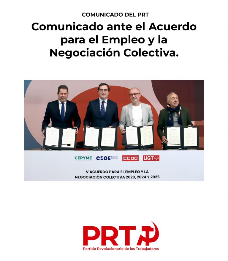 Comunicado ante el Acuerdo para el Empleo y la Negociación Colectiva