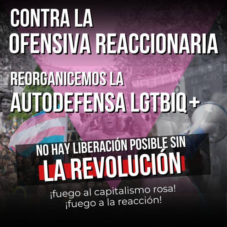 Contra la ofensiva reaccionaria: ¡Reorganicemos la autodefensa LGTBIAQ+!